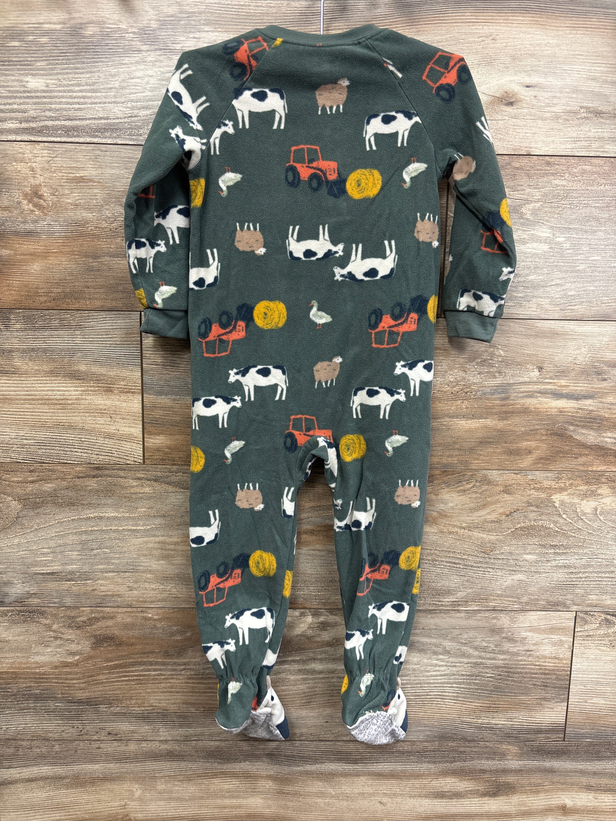 Child Of Mine Farm Blanket Sleeper Green sz 3T