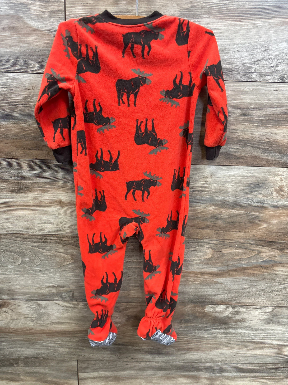 Carter's Moose Print Blanket Sleeper Orange sz 2T