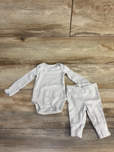 Carter's 2pc Striped Elephant Bodysuit & Pants Set Grey sz Newborn