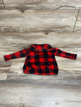 Old Navy Plush Buffalo Plaid Pullover Red sz 12-18m