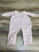 Rabbit + Bear Muslin Coverall Pink sz 6-9m