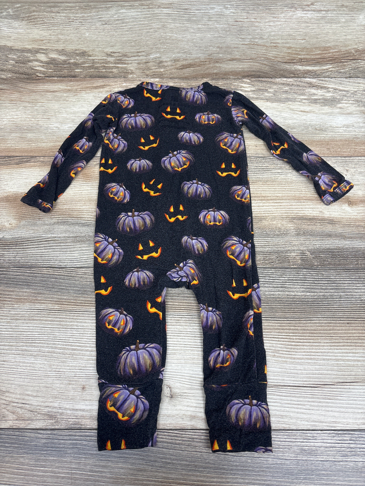 Bums & Roses 'Creepin' It Real' Footless Bamboo Sleeper Black sz 6-9m