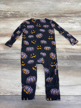 Bums & Roses 'Creepin' It Real' Footless Bamboo Sleeper Black sz 6-9m