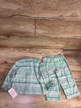 NEW Just One You 2pc Snowflake Coat Style Pajama Set Teal sz 12m