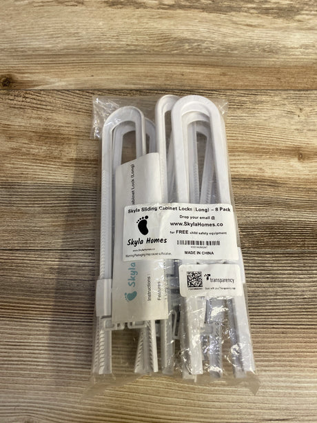 Skyla Sliding Cabinet Locks White 7pk - Me n Mommy To Be