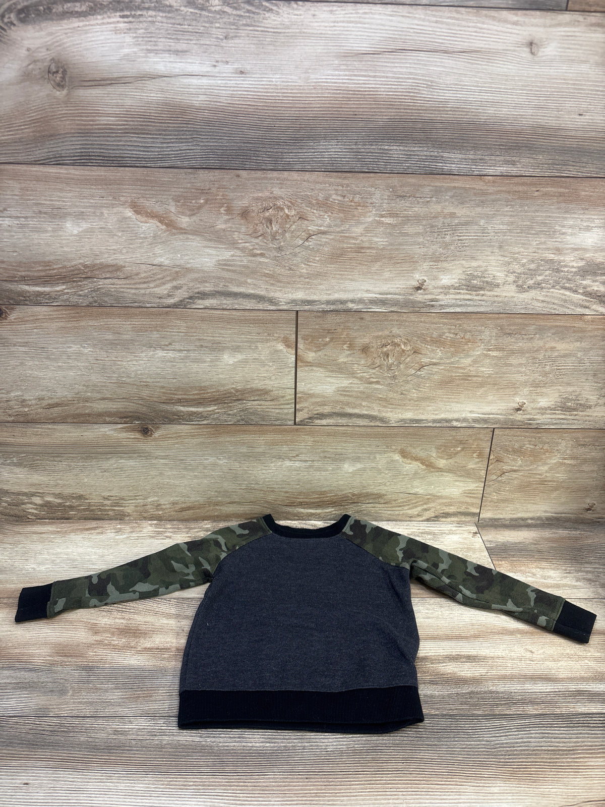 Old Navy Camo Sleeve Thermal Shirt Grey sz 3T
