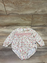 Modern Moments Long Sleeve Berry Print Bubble Romper Ivory sz 18m