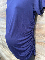 NEW Huukeay Maternity Ruched Shirt Navy sz Medium