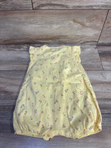 Carter's Button-Front Shortie Romper Yellow sz 18m