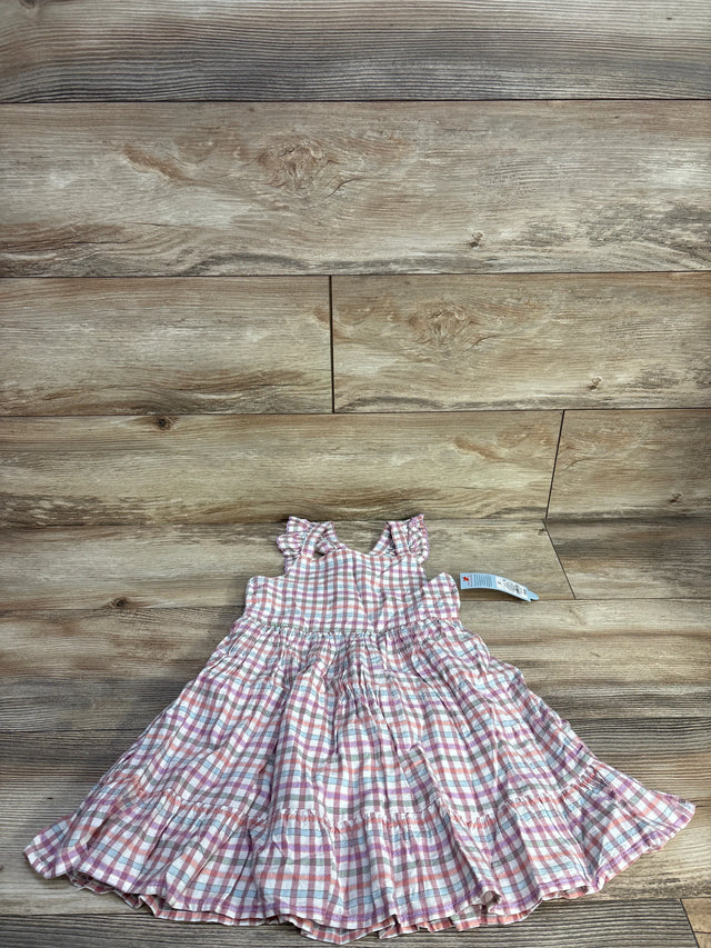 NEW Cat & Jack Plaid Sleeveless Dress Pink sz 5T - Me n Mommy To Be