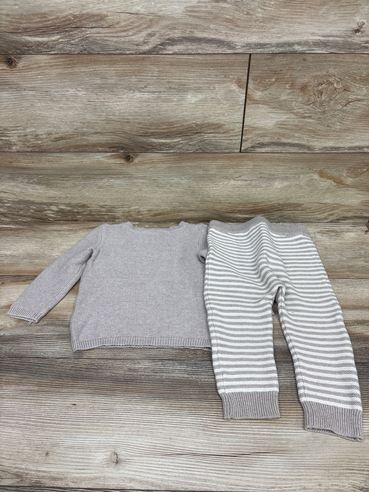 Just One You 2pc Knit Sweater & Pants Set Tan sz 18m