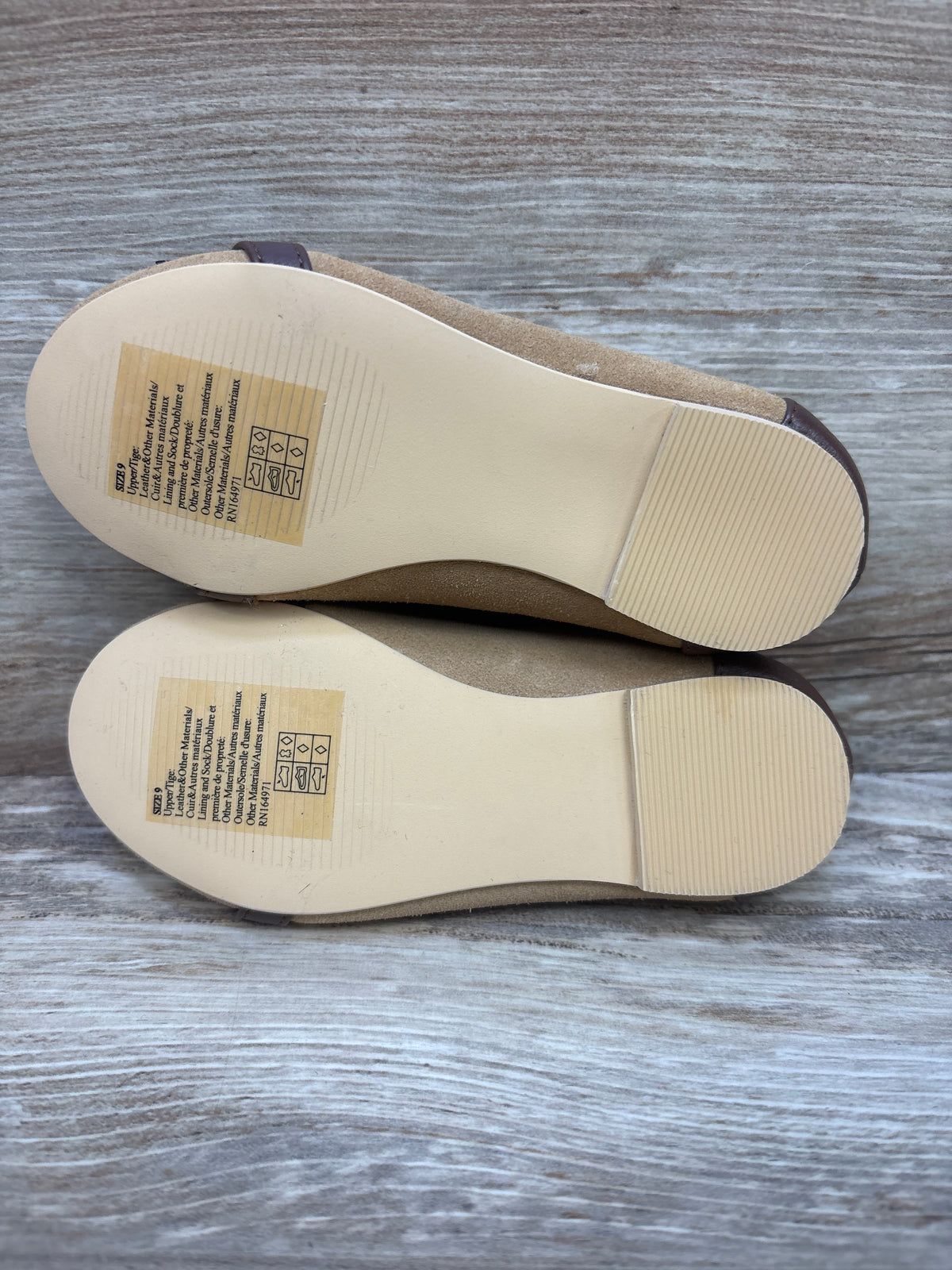 NWOT Janie & Jack Suede Bridle Bit Flats Tan sz 9c