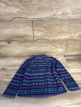 Jumping Beans Patterned Fleece Pullover Blue sz 4T
