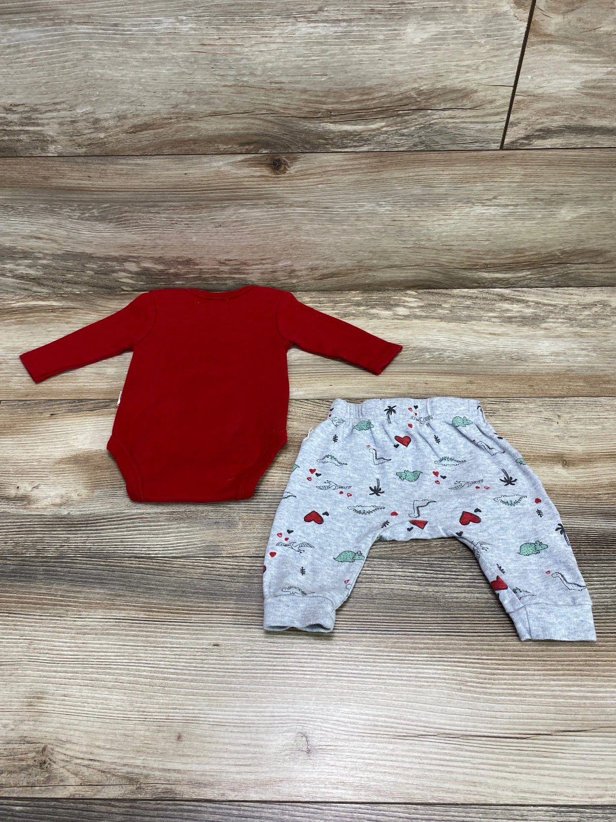 Rabbit + Bear 2pc My First Valentine's Day Bodysuit & Pants Red sz 0-3m