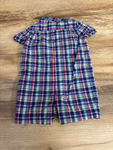 Ralph Lauren Plaid Button Down Romper Blue sz 9m