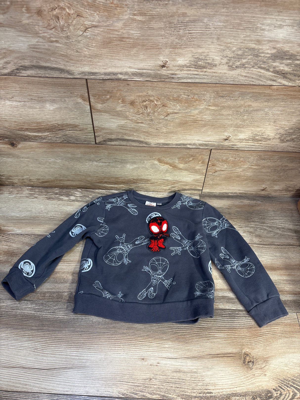 Marvel Spider-Man Pullover Sweatshirt Grey sz 5T