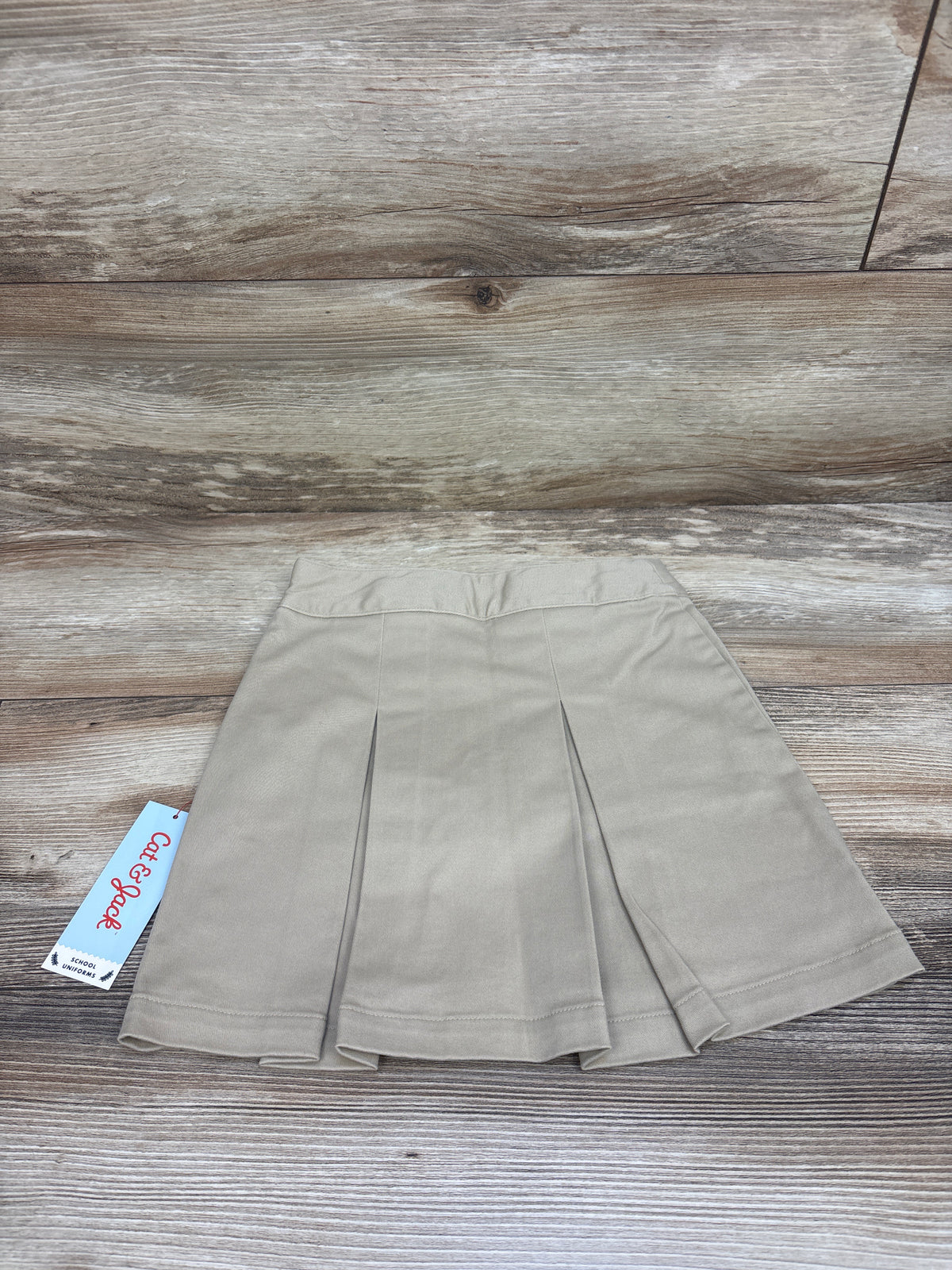 NEW Cat & Jack Pleated Uniform Skirt Tan sz 4T