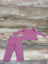 Just One You 2pc Waffle Knit Shirt & Pants Set Mauve sz 6m