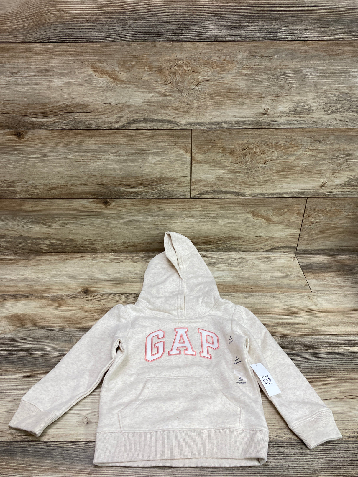 NEW Baby Gap Arch Logo Oatmeal Hoodie sz 3T