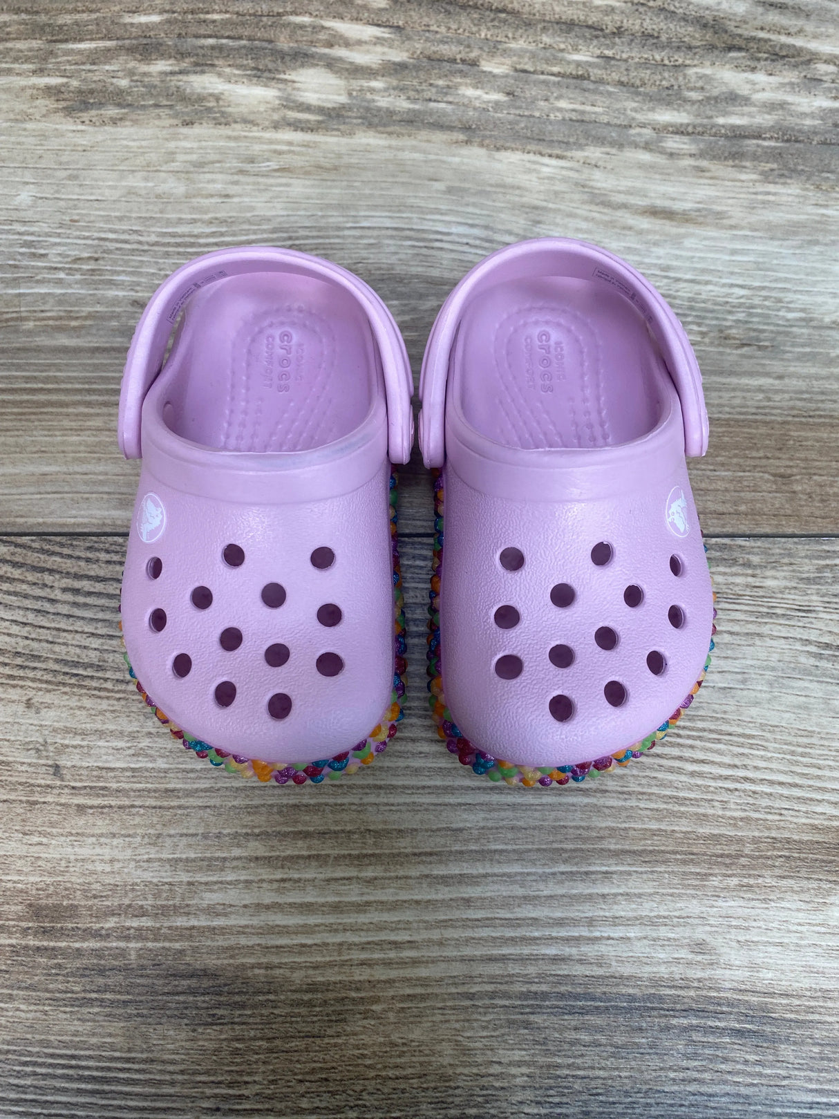 Crocs Crocband Gem Band Clog Pink Sz 4c