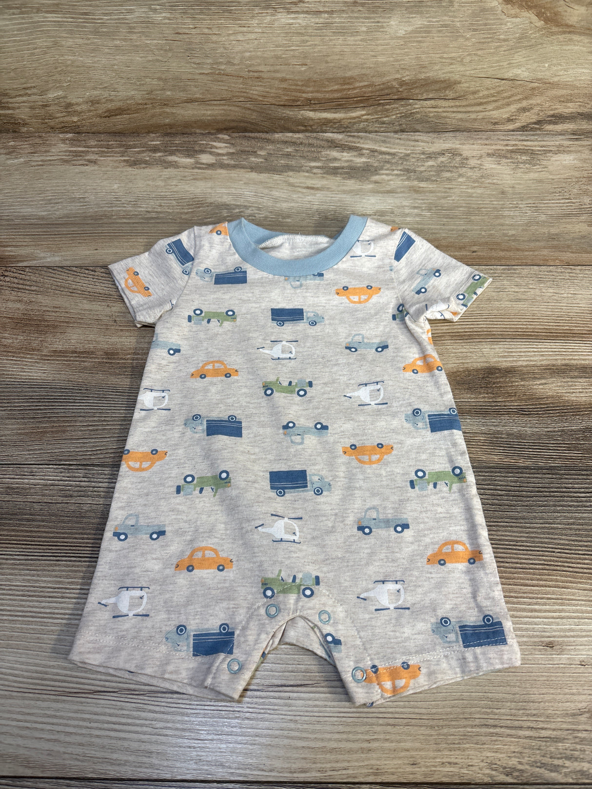 Chick Pea Vehicle Shortie Romper Beige sz 3-6m