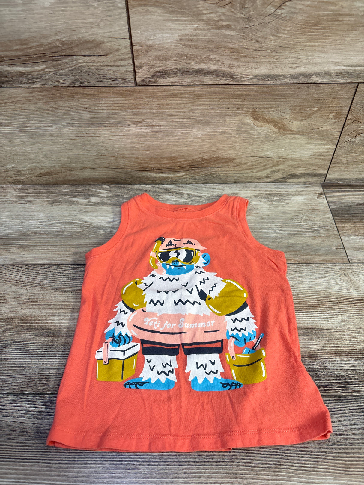 Old Navy Yeti For Summer Shirt Orange sz 4T