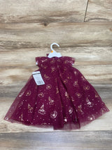 NEW Baby Starters Tulle Bodysuit Dress & Headband Purple sz 12m