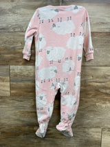 Carter's Sheep Print Blanket Sleeper Pink sz 18m
