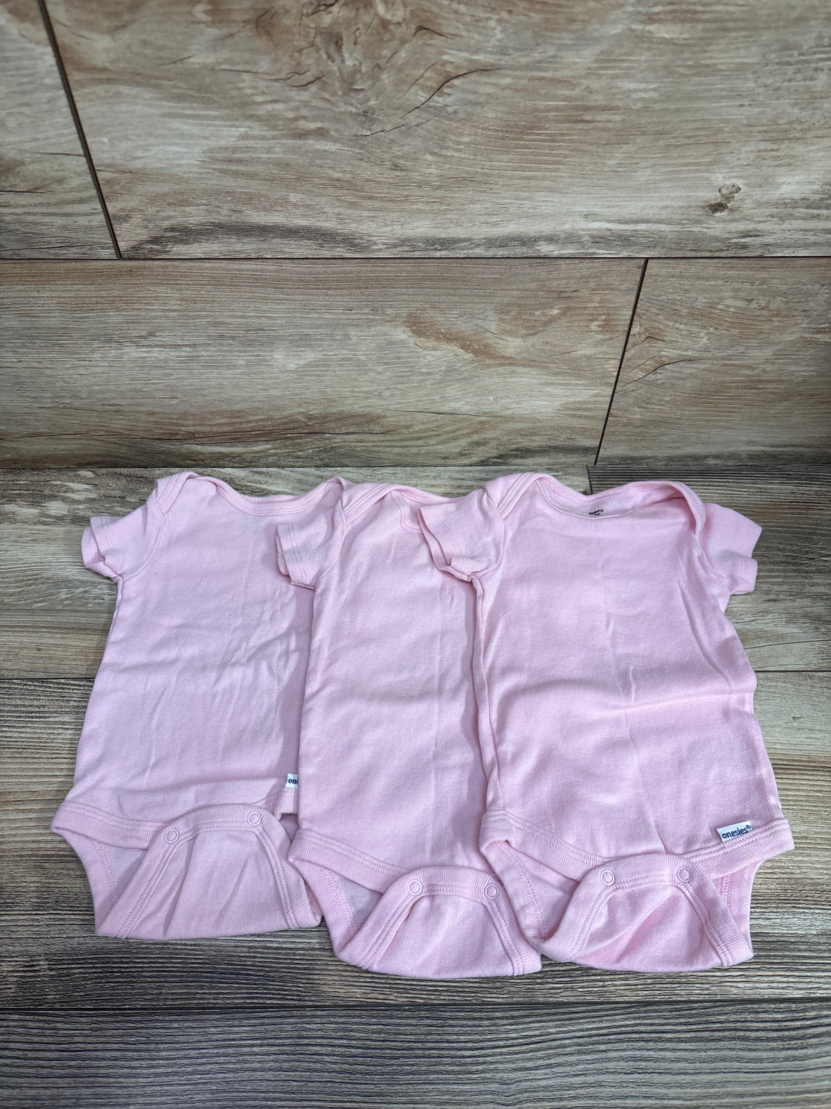 Gerber 3pk Bodysuits Pink sz 0-3m
