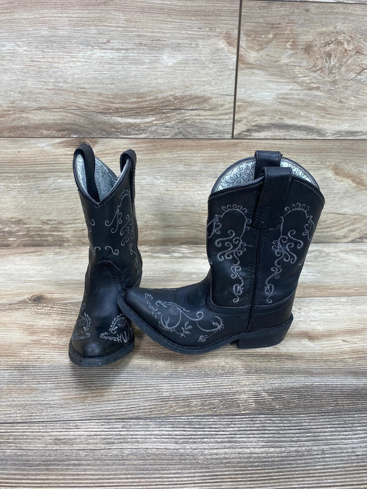 Smokey Mountain Jolene Snip Toe Western Boots Black sz 10c - Me 'n Mommy To Be