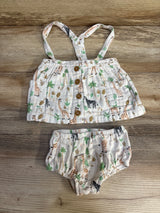 Wonder Nation 2pc Skirt & Bloomers Set White sz 6-9m - Me n Mommy To Be