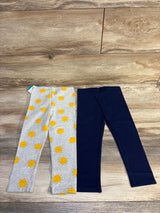 NEW Mighty Goods 2pk Sunshine Leggings Navy sz 2T