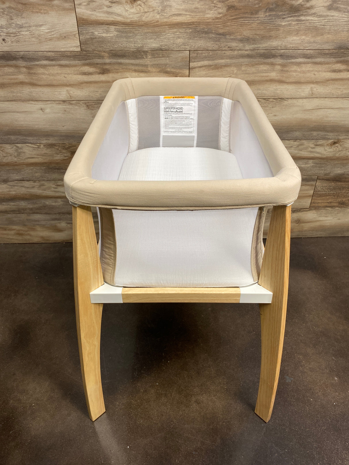 Baby Delight Heirloom Willow Wood Bassinet in Organic Oat