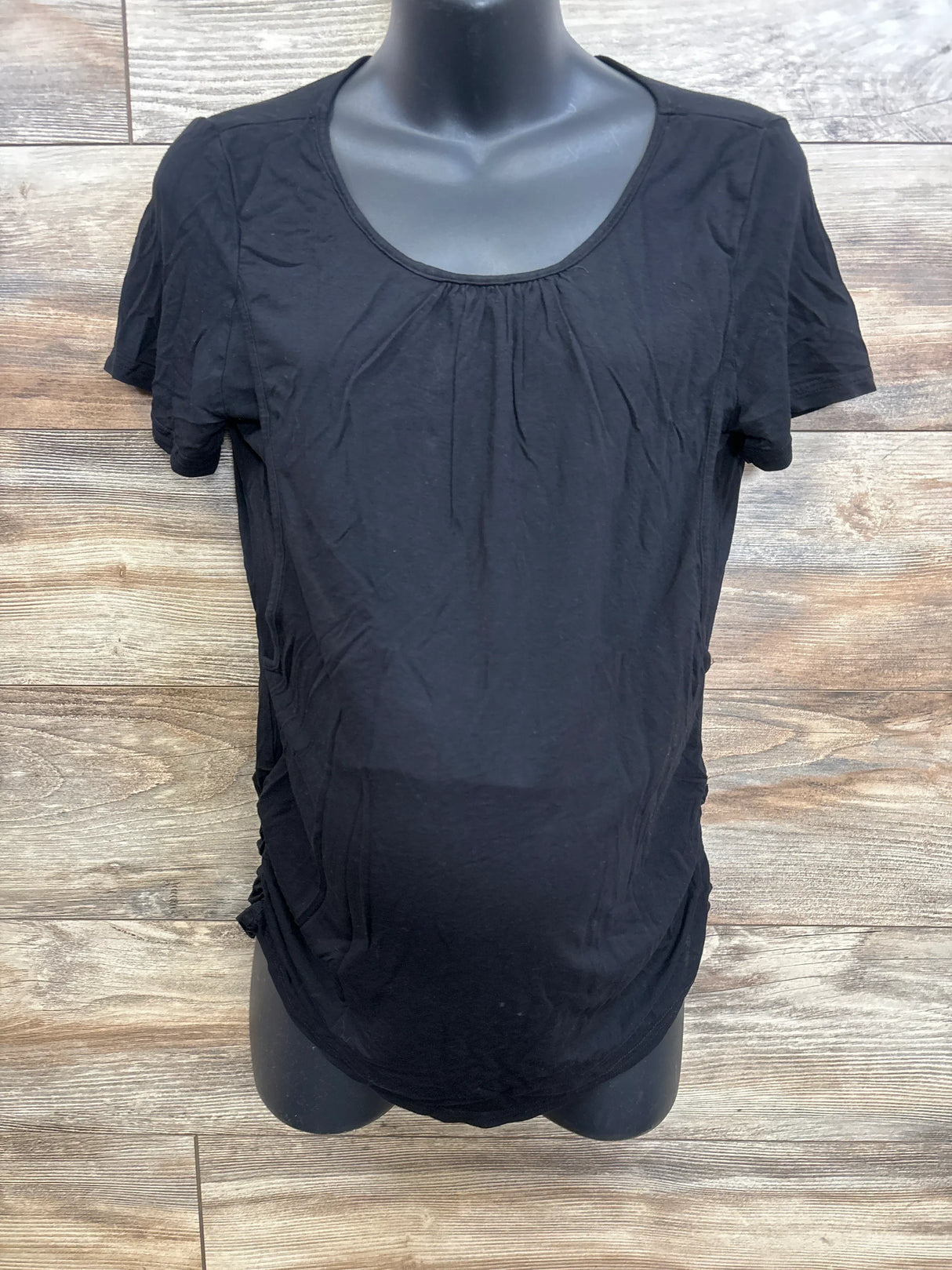 Ekouaer Short Sleeve Nursing Shirt sz Black sz Medium
