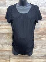 Ekouaer Short Sleeve Nursing Shirt sz Black sz Medium