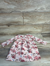 H&M Ruffled Floral Long Sleeve Dress Pink sz 24m