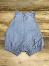 First Impressions Chambray Embroidered Romper Blue sz 12m