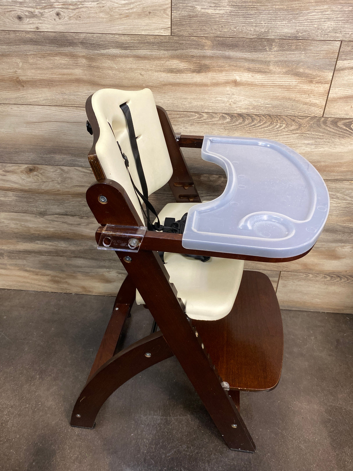Abiie Beyond Junior High Chair in Mahogany/White