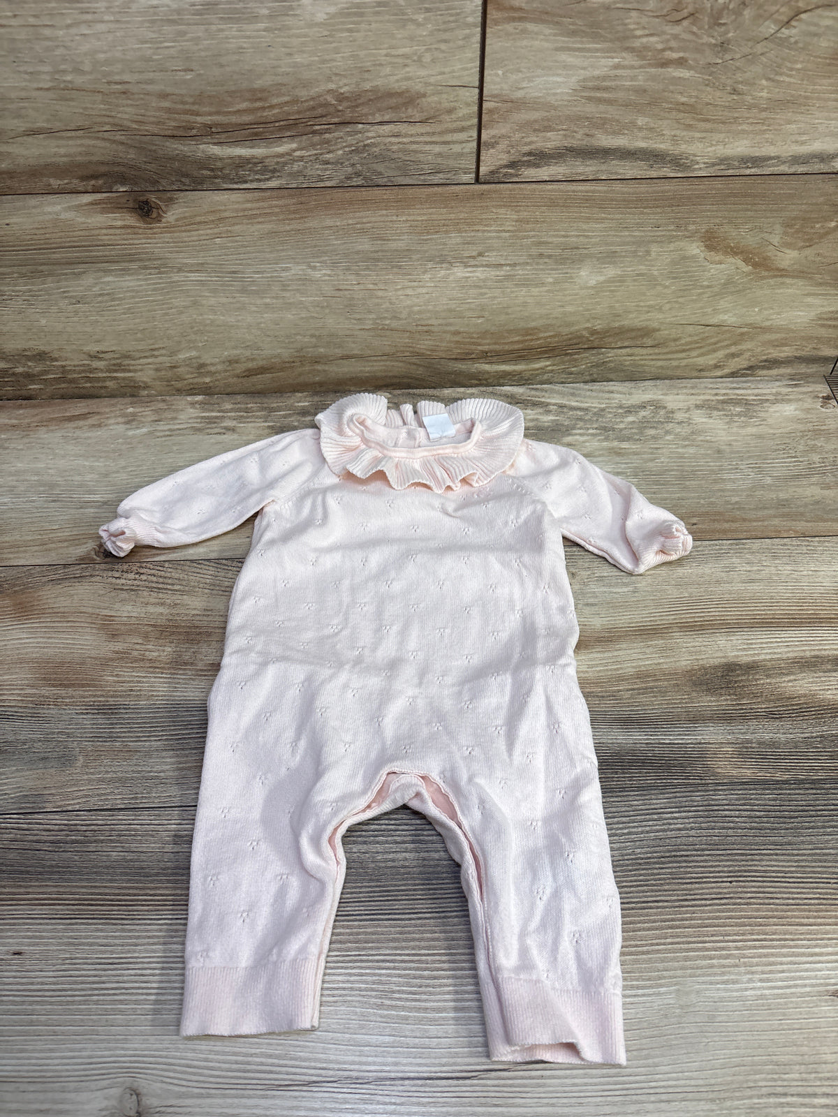 Baby Gap Knit Collared Coverall Pink sz 0-3m