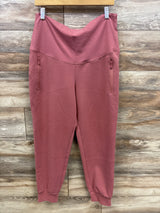 Old Navy Maternity Dynamic Fleece Rollover Waist Joggers Pink sz Medium