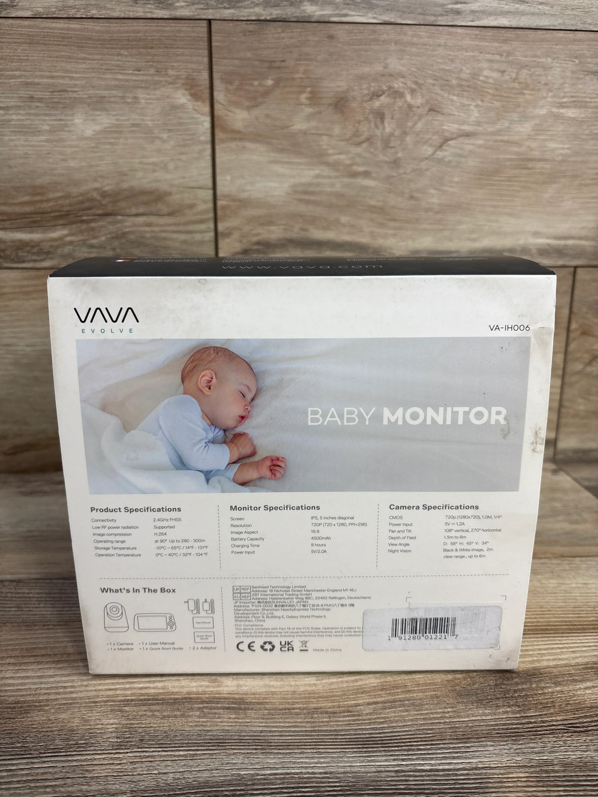 VAVA 720P 5" Baby Monitor with Camera, White