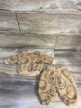 Disney Baby 2pc Sherpa Winnie The Pooh Sweatshirt Set Brown sz Newborn