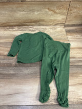Lou Lou 2pc Henley Top & Pants Green sz Newborn