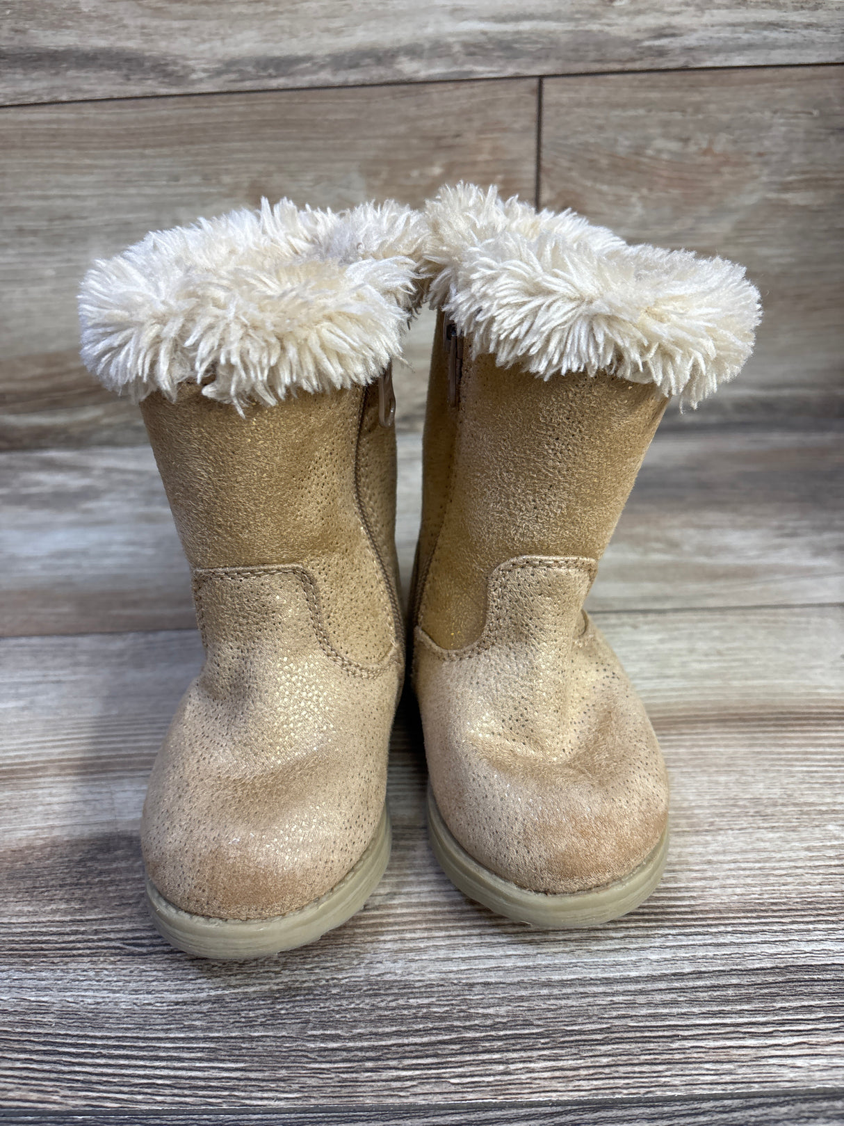 Cat & Jack Leah Winter Boots Cognac sz 6c