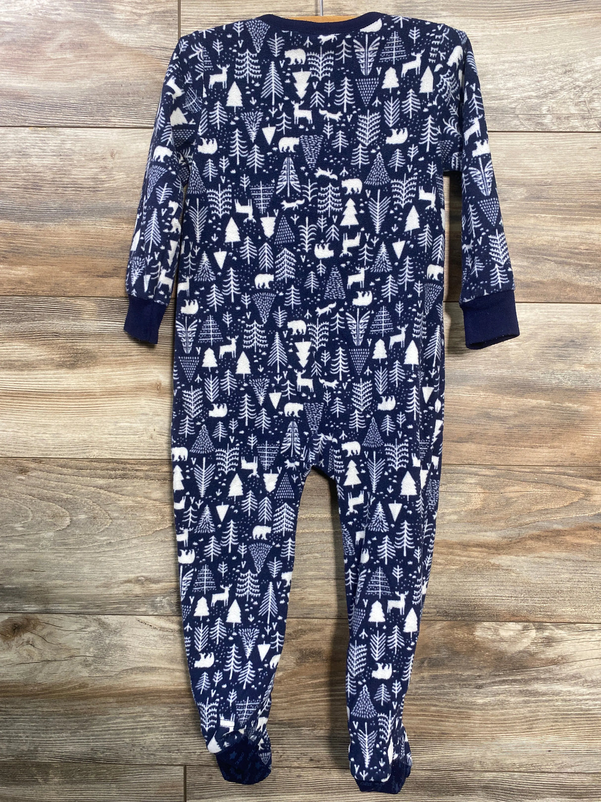 Old Navy Winter Scene Blanket Sleeper Navy sz 3T - Me n Mommy To Be
