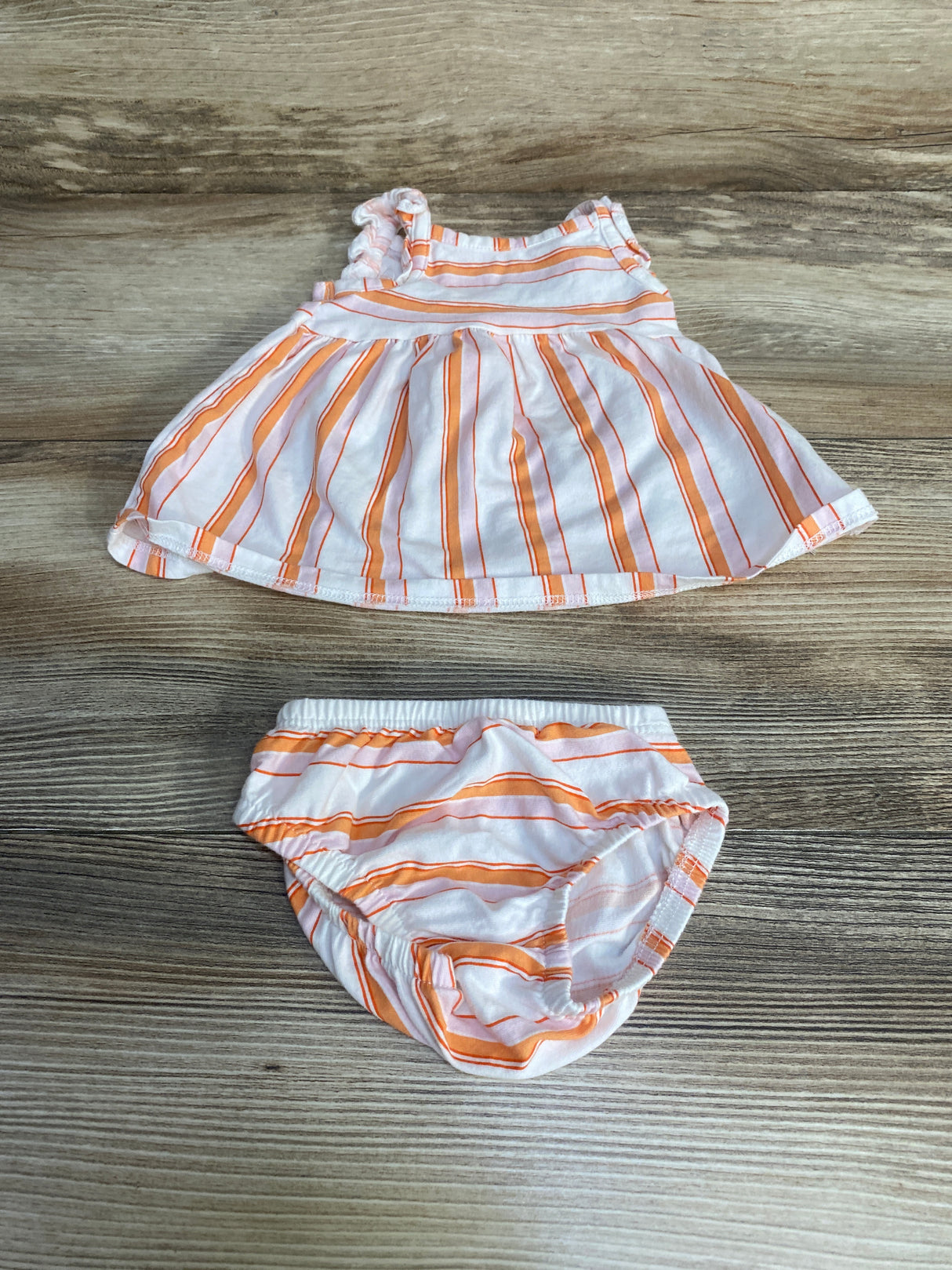 Carter's 2pc Striped Dress & Bloomers White sz Newborn