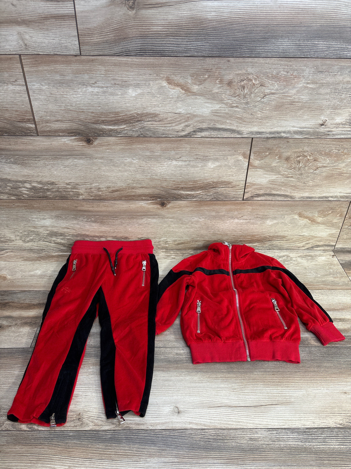 Jordan Craig Velour Track Set Red sz 3T