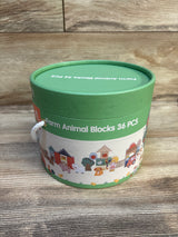 Zookabee Wooden Farm Animal Blocks 36pc