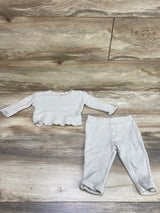 Baby Gap 2pc Thermal Shirt & Pants Beige sz 6-12m