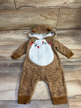 Just One You Reindeer Hooded Coverall Brown sz 3m